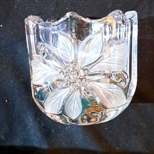 Mikasa lead crystal holiday candle holder